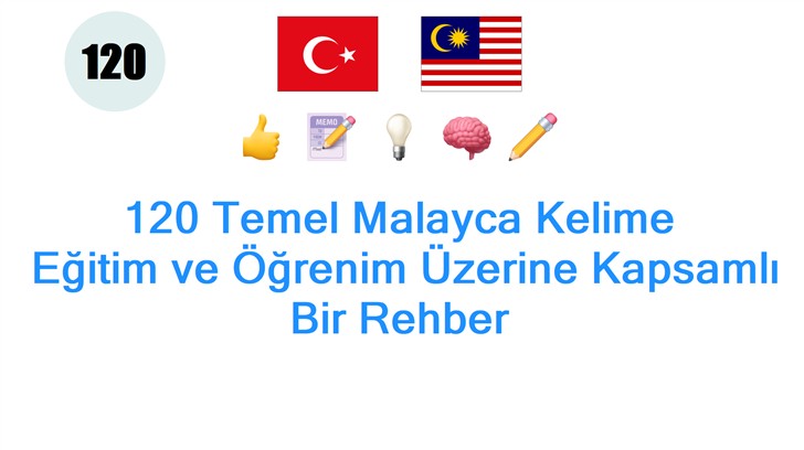120 Temel Malayca Kelime: Eğitim ve Öğrenim Üzerine Kapsamlı Bir Rehber